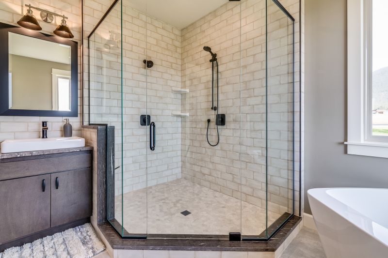 Tiled Shower with Corner Seat